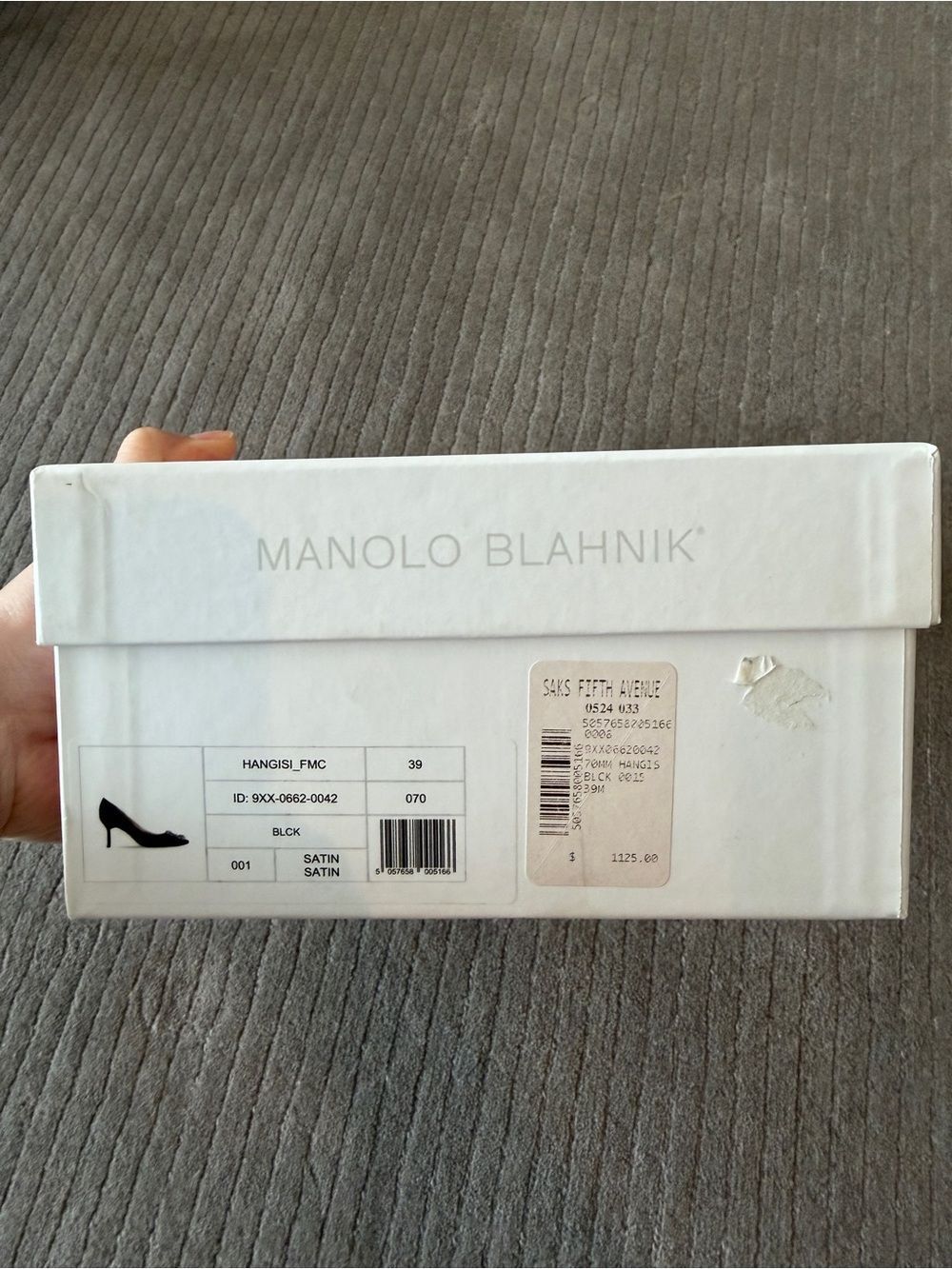 Manolo Blahnik Black Satin Hangisi Crystal-Embellished Pump - Picture 6 of 8